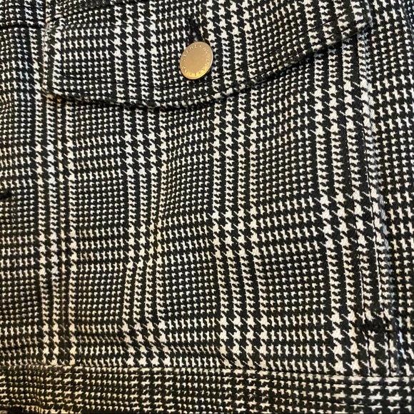 AG Adriano Goldschmied Evonne Black White Houndstooth Denim Jacket Size Small - Picture 4 of 6